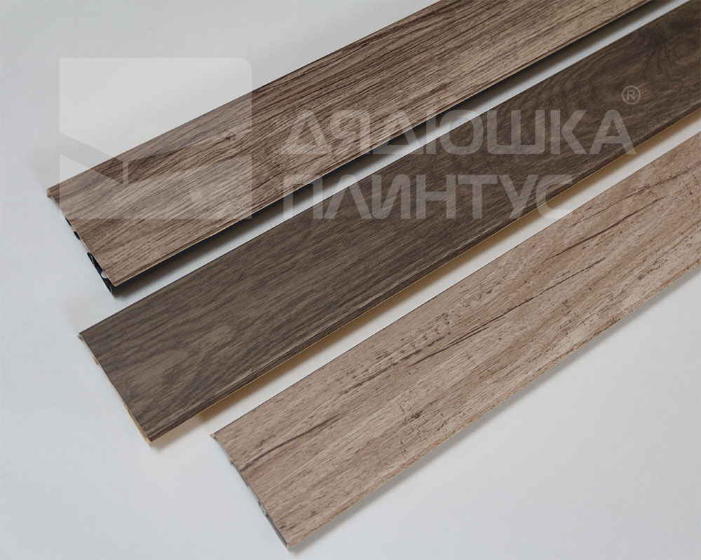 Плинтус ПВХ Cezar матовый с мягким краем HI-LINE PRESTIGE 285 Платан малибу