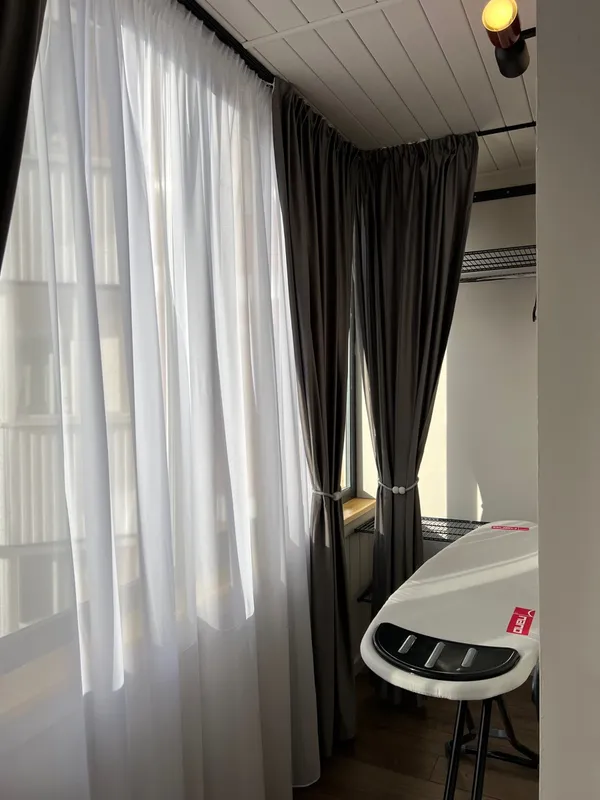 Карниз Шина черный комплект 2-х ряд ПВХ Волшебная палочка 2,4м