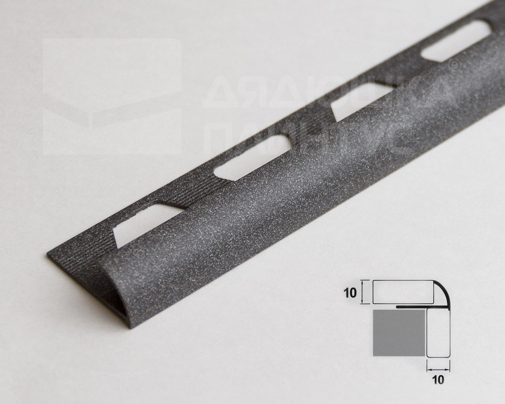 Алюминиевый наружный профиль ПО-9 (72276PX)  серый муар 2,7 м.