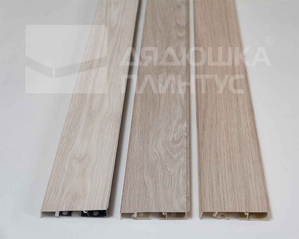 Плинтус ПВХ Cezar матовый с мягким краем HI-LINE PRESTIGE 285 Платан малибу