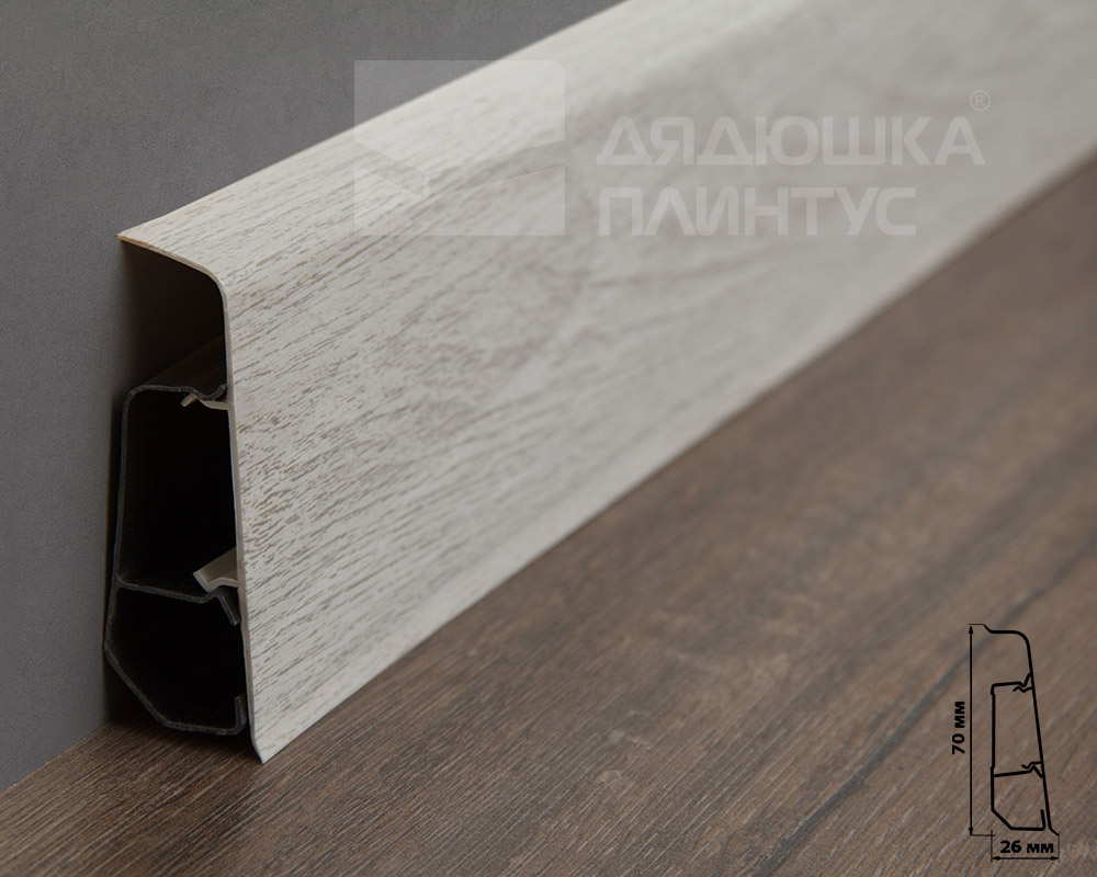 Плинтус ПВХ Волшебная палочка 70мм Home 2,2м 7029