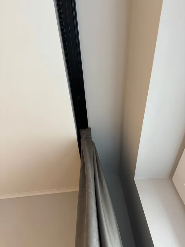 Карниз Шина черный комплект 3-х ряд ПВХ Волшебная палочка 2,2м