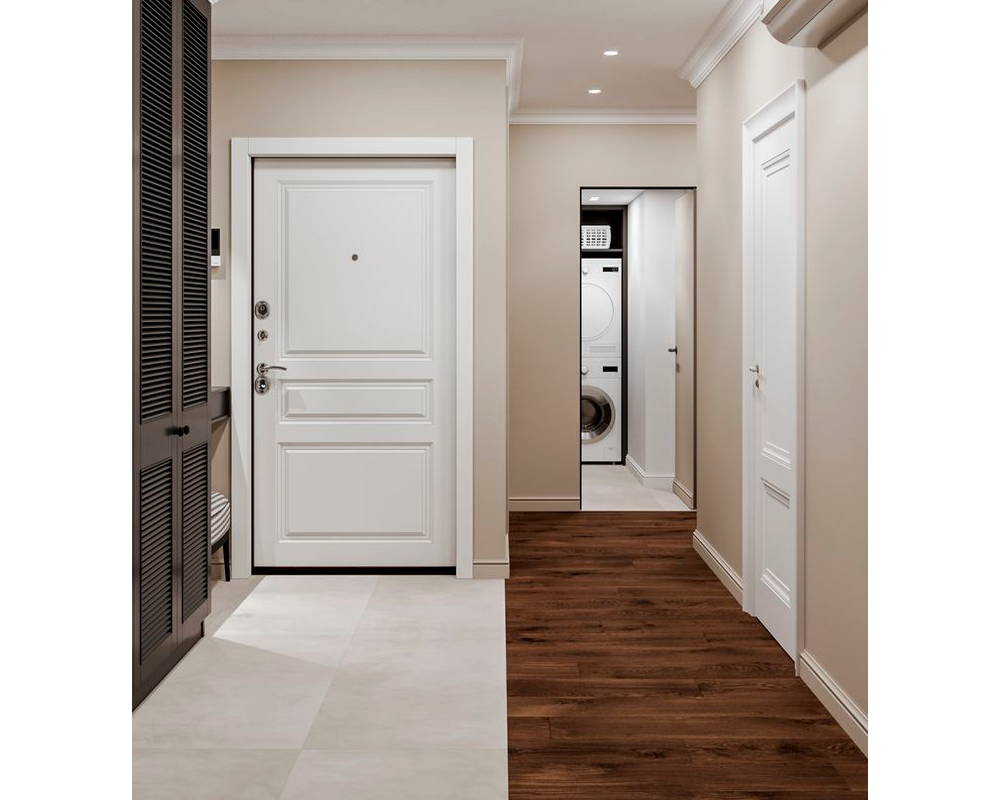 Плинтус СОЛИД 1 UHD 01/80 80*12*2000. Белый под покраску