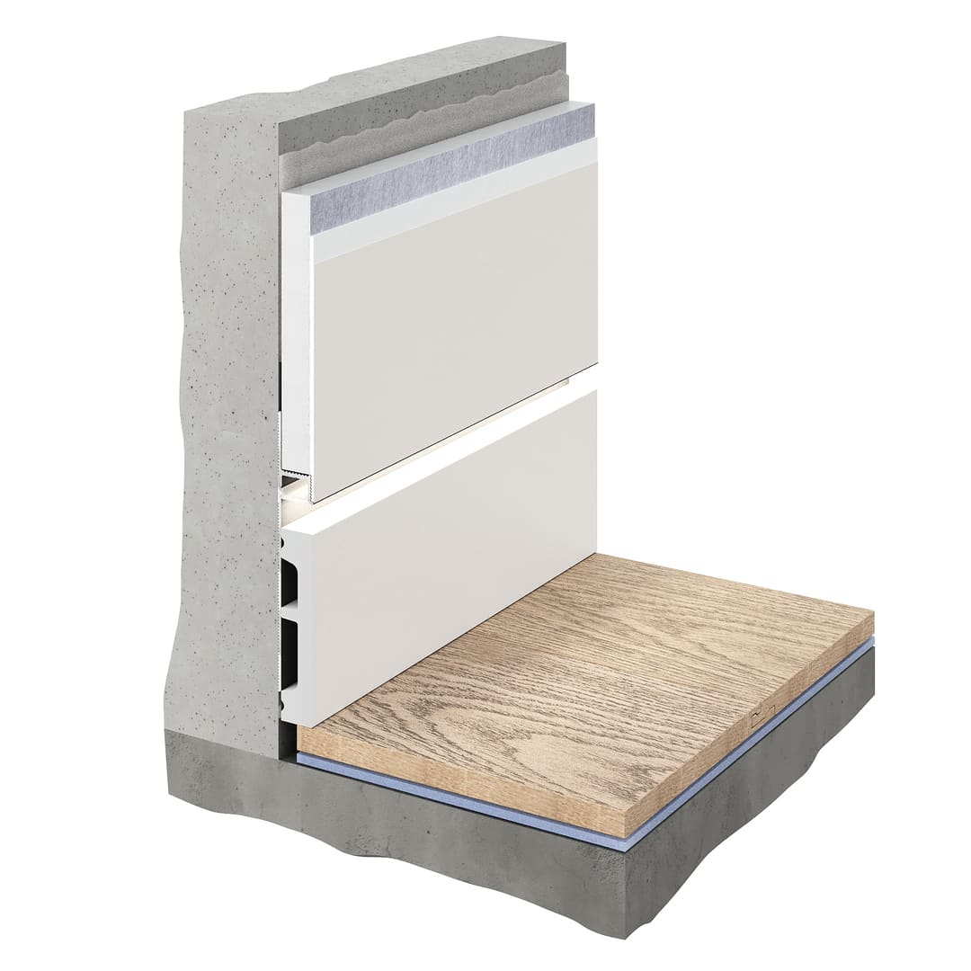 Плинтус Decaro Invisible PL 100  2м ,Белый под покраску