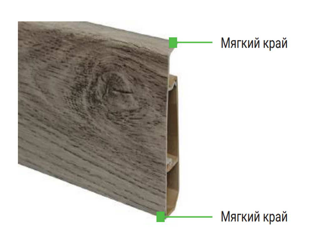 Плинтус ПВХ MAGIC STIСK 77мм 2,2 м MS04 Акация