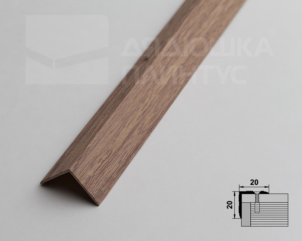 Порог угловой ПУ 05.1800.087 Дуб беленый