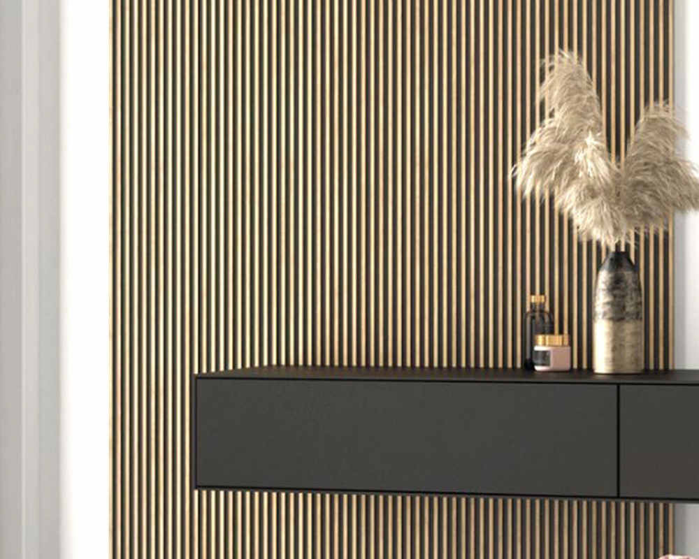 Панель МДФ ACUPAN 61.08.122501.92 трапеция 12х122х2760 мм Орех светлый