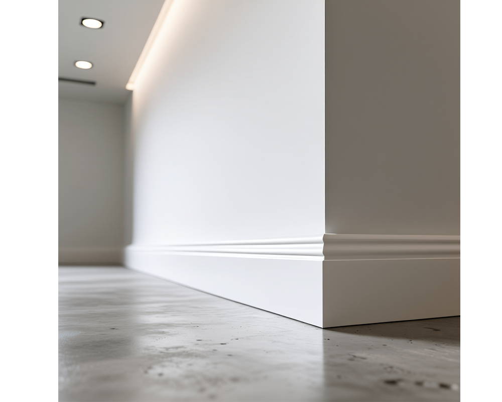 Плинтус из полистирола высокой плотности Волшебная палочка MSPOL 118 55*15*2000 Белый под покраску