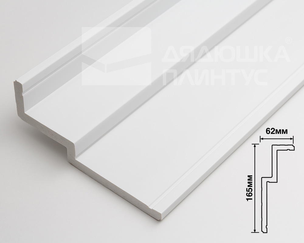 Плинтус потолочный из полистирола высокой плотности HI-WOOD A165L 165х62мм 2,0м
