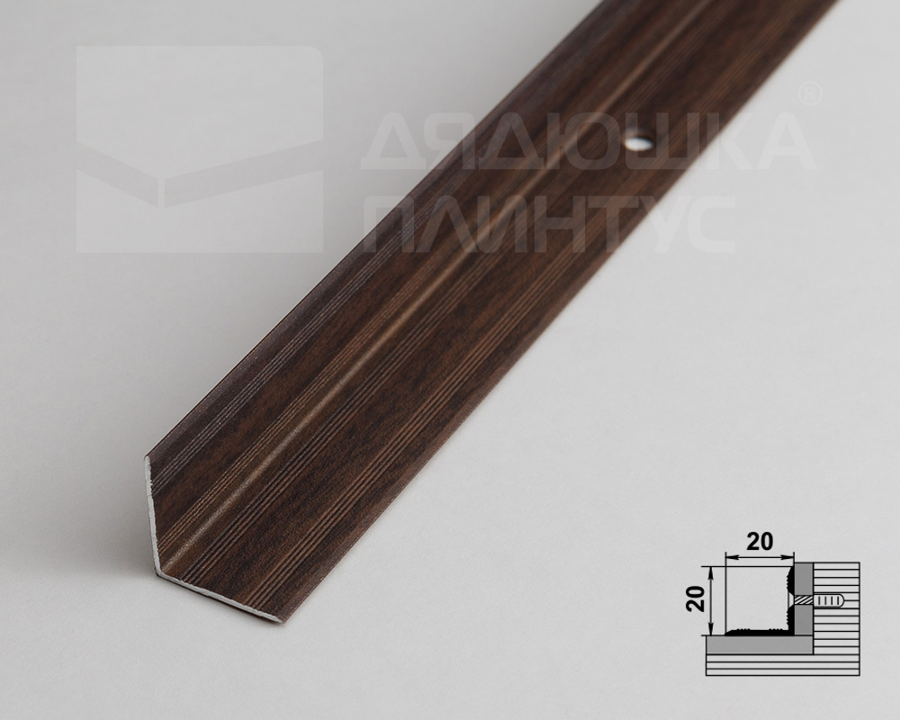 Порог угловой ПУ 05-1.900.061 Дуб мокко