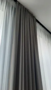 Карниз Шина черный комплект 2-х ряд ПВХ Волшебная палочка 3,6м