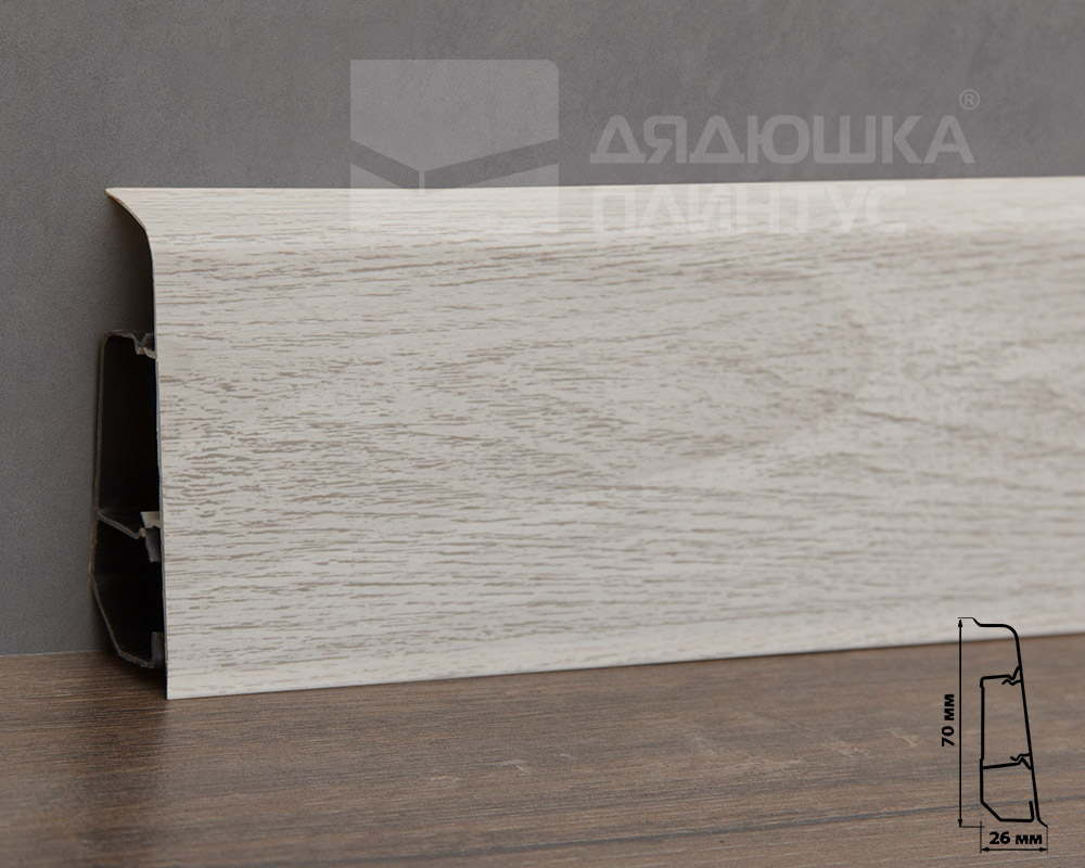 Плинтус ПВХ Волшебная палочка 70мм Home 2,2м 7029