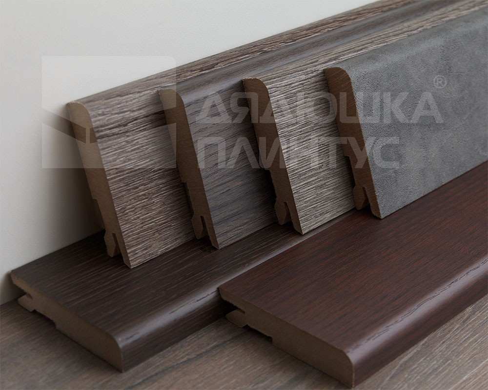 Плинтус МДФ Лука Пл 100-1МДФ.2700.Point line 24064 Бетон лофт графит