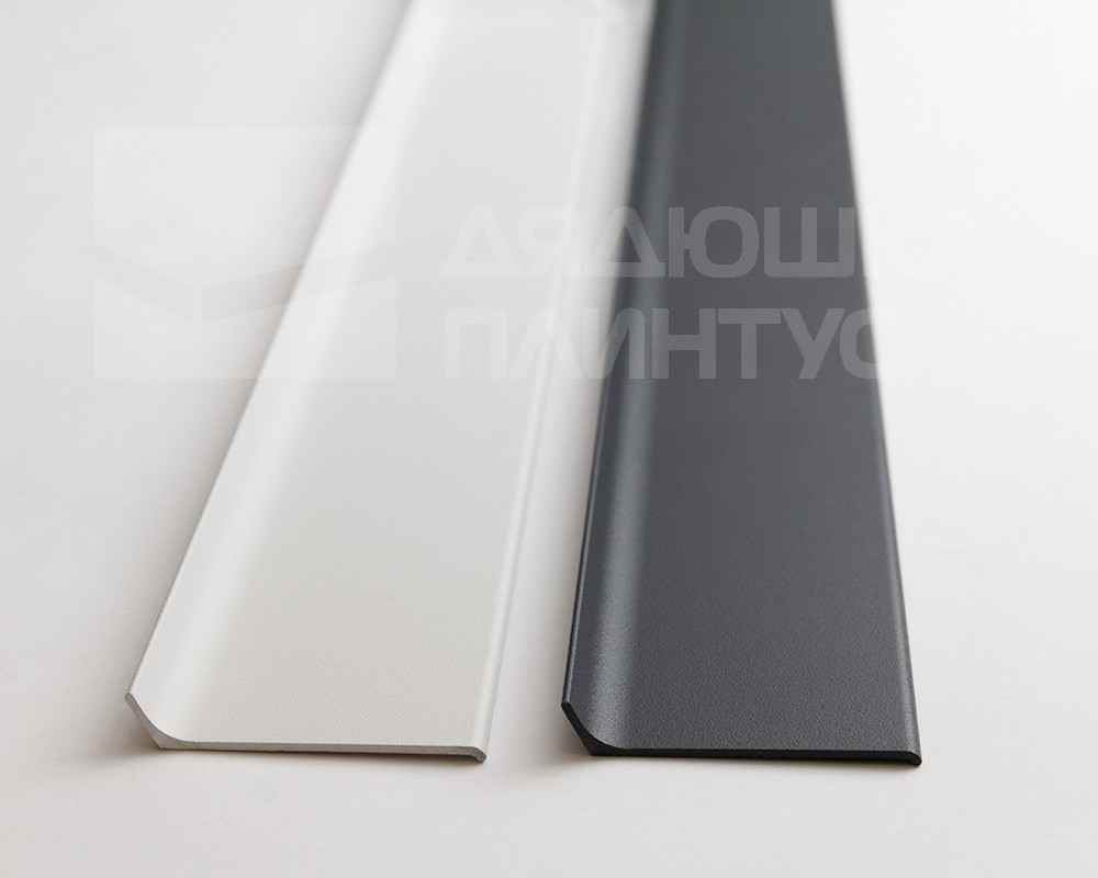 Плинтус алюминиевый 80 мм ПЛ-80 черный муар 3м