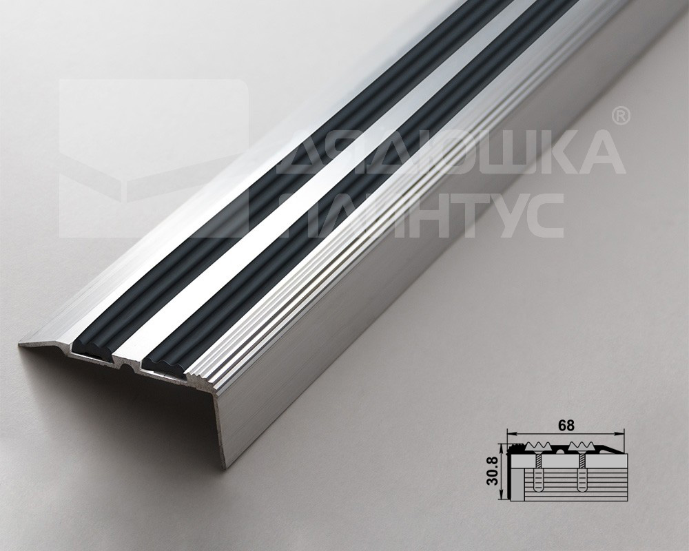 Порог угловой ПУ 07.2700.001ч Алюминий