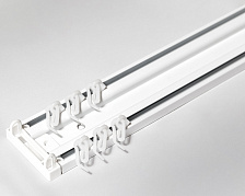 Карниз двухрядный алюминиевый ТРЭК УЮТ 1,6м